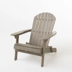 Brand new 👏 Wooden Chairs HN Outdoor Colville Gray Folding Wood Adirondack Chair 😍 -Adirondack Chairs Sales detail2BSHD3091
