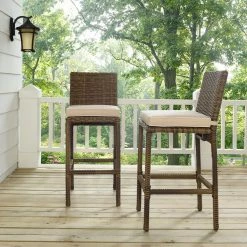 Best deal ⭐ Side Chairs Crosley Bradenton Wicker Bar Stool - Set Of 2 😉 -Adirondack Chairs Sales detail2CRY657