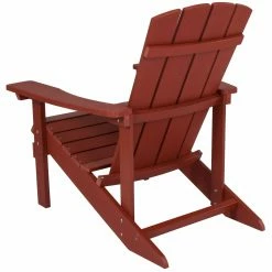 Best Pirce 🔔 Wooden Chairs Flash Furniture Charlestown All-Weather Adirondack Chair In Faux Wood 🔔 -Adirondack Chairs Sales detail2FLSH2195