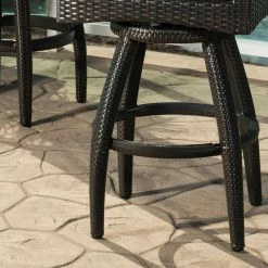 Outlet ✔️ RST Brands Swivel Chairs RST Deco Wicker Swivel Patio Barstools - Set Of 2 🎉 -Adirondack Chairs Sales detail3FLO341