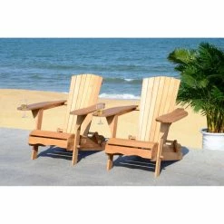 Flash Sale 😀 Eucalyptus Chairs Safavieh Breetel Curved Back Adirondack Chairs - Set Of 2 🥰 -Adirondack Chairs Sales detail3SAV7789