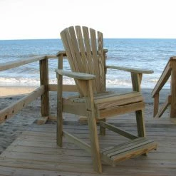Deals ✨ Bar Height Chairs Weathercraft Designers Choice Treated Balcony Adirondack Chair With Footrest - Natural 🌟 -Adirondack Chairs Sales detail4WO028