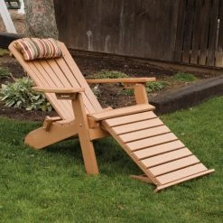New 🤩 Recycled Plastic Chairs HN Outdoor Chagrin Recycled Plastic Folding Reclining Adirondack With Pullout Ottoman ⭐ -Adirondack Chairs Sales detailALF092