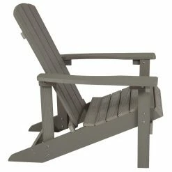Best Pirce 🔔 Wooden Chairs Flash Furniture Charlestown All-Weather Adirondack Chair In Faux Wood 🔔 -Adirondack Chairs Sales detailFLSH2195