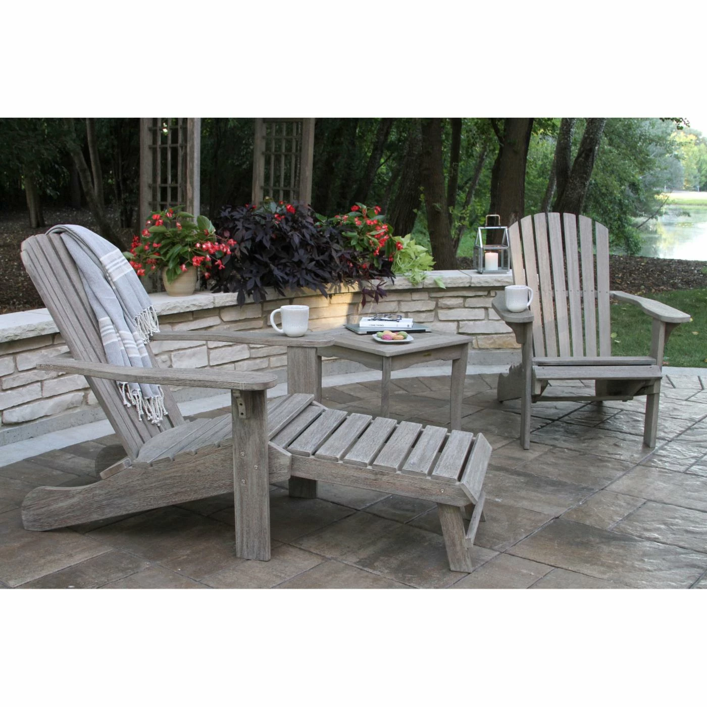 Cheapest π₯ Eucalyptus Chairs Vineyard Eucalyptus 3 Piece Adirondack Chair With Ottoman Set π 2 Cheapest π₯ Eucalyptus Chairs Vineyard Eucalyptus 3 Piece Adirondack Chair With Ottoman Set π - Image 2