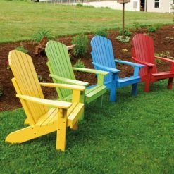 Discount ⭐ A & L Furniture Wooden Chairs A & L Furniture Yellow Pine Fanback Adirondack Chair 😍