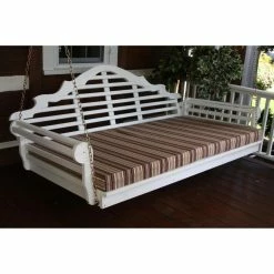 Cheap 🔔 A & L Furniture Wooden A & L Furniture Yellow Pine Marlboro XL Swing Bed - Holds Twin Size Mattress 🔔