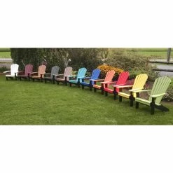 Wholesale 🎉 A & L Furniture Recycled Plastic Chairs A & L Recycled Plastic Two-Tone Fanback Adirondack Chair 🥰