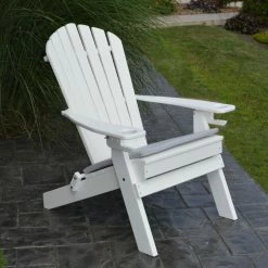 Deals ❤️ Recycled Plastic Chairs HN Outdoor Balboa Folding Recycled Plastic Adirondack Chair With 2 Cup Holders 🧨