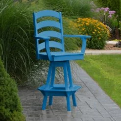 Best reviews of 🔔 A & L Furniture Swivel Chairs A & L Furniture Poly Ladderback Swivel Bar Stool With Arms 🔥