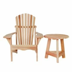 Best deal ✔️ Wooden Chairs HN Outdoor Muirfield Adirondack Chair With Tripod Table 2 Piece Set 🥰