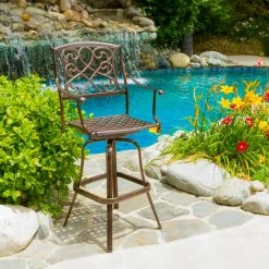 New ⌛ Best Selling Home Swivel Chairs Bella Outdoor Bar Stool 😉