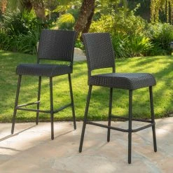 Best deal 💯 Best Selling Home Side Chairs Simone Patio Wicker Barstools ⭐