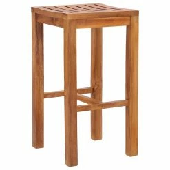 Deals ❤️ Side Chairs Chic Teak Santa Monica Teak Outdoor Barstool 🎉