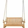 Deals 👍 Seven Seas Teak San Juan Double Outdoor Porch Swing - Honey Tone Brown 🔔