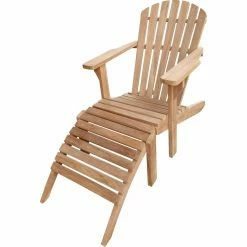 Best deal ❤️ Teak Chairs Seven Seas Teak Classic Adirondack Chair With Ottoman 💯