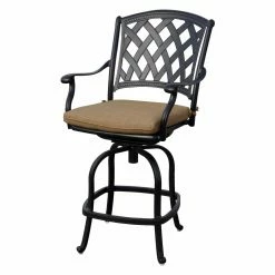 Best Pirce ⭐ Counter Height Chairs Darlee Ocean View Counter Height Patio Bar Stool With Cushion ⭐