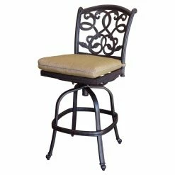 Cheapest 🛒 Swivel Chairs Darlee Santa Monica Armless Swivel Patio Bar Stool - Set Of 2 🥰