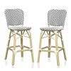 Best deal 🤩 Bar Height Chairs Furniture Of America Kyan 30 In. Aluminum Outdoor Bar Height Stool - Set Of 2 - Black ⌛