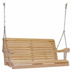 Hot Sale 🛒 Wooden Hershy Way Cypress Grandpa Porch Swing 🌟