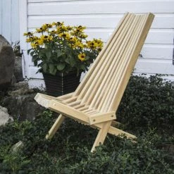 Discount 👍 Wooden Chairs Hershy Way Wood Patio Cricket Chair ⭐