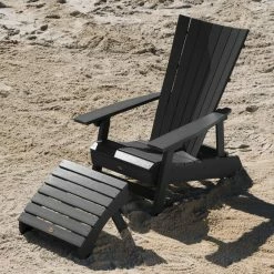 Best Sale ⌛ Recycled Plastic Chairs Highwood USA Manhattan Beach Adirondack Chair With Folding Ottoman ✨