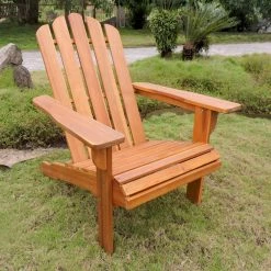 Deals 🔥 Wooden Chairs International Caravan Royal Fiji Adirondack Patio Chair 🌟