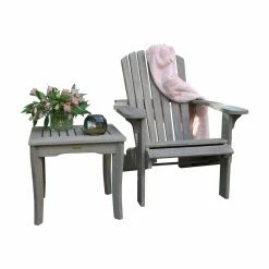 Cheap 😀 Eucalyptus Chairs Vineyard Eucalyptus Adirondack Chair With Built-in Stowaway Ottoman 😉