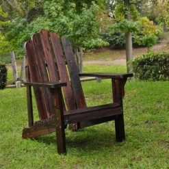 Deals π₯° Wooden Chairs Shine Company Marina Adirondack Chair - Burnt Brown βοΈ