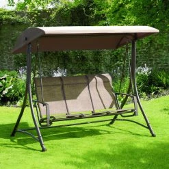 Best reviews of 👏 Fabric Transcontinental Outdoor Havana Steel 3 Seat Porch Swing With Stand ⌛