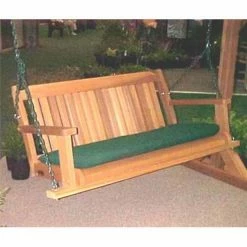 Outlet 🌟 Wooden Wood Country Cabbage Hill 4 Ft. Cedar Porch Swing 😉
