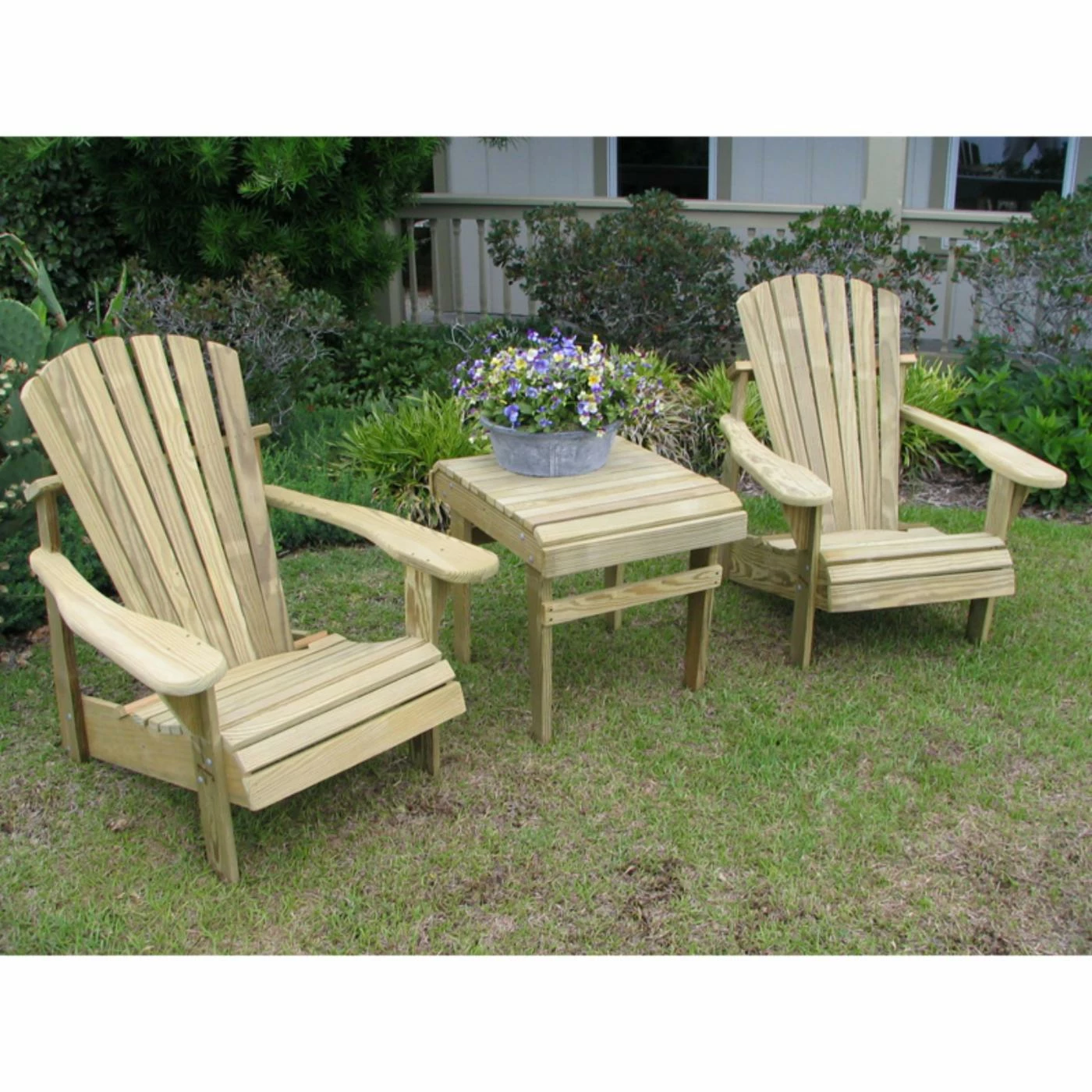 New π Wooden Chairs Weathercraft Designers Choice Yellow Pine Adirondack Chair 3-pc. Set - 2 Chairs And 1 Table π 1 New π Wooden Chairs Weathercraft Designers Choice Yellow Pine Adirondack Chair 3-pc. Set - 2 Chairs And 1 Table π