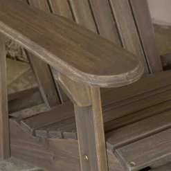 Brand new 👏 Wooden Chairs HN Outdoor Colville Gray Folding Wood Adirondack Chair 😍 -Adirondack Chairs Sales scaleBSHD3091